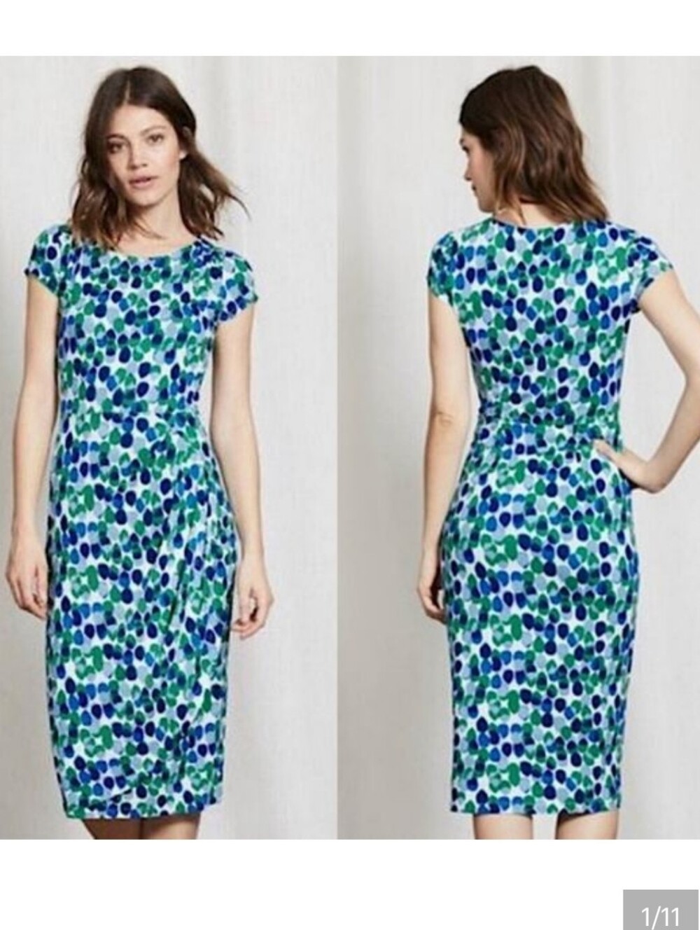 Boden Bella Faux Wrap Print Dress US 6